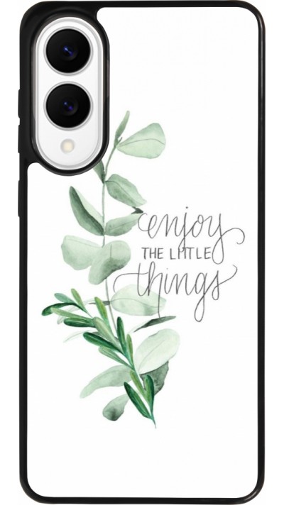 Coque Samsung Galaxy S25 Edge - Silicone rigide noir Enjoy the little things