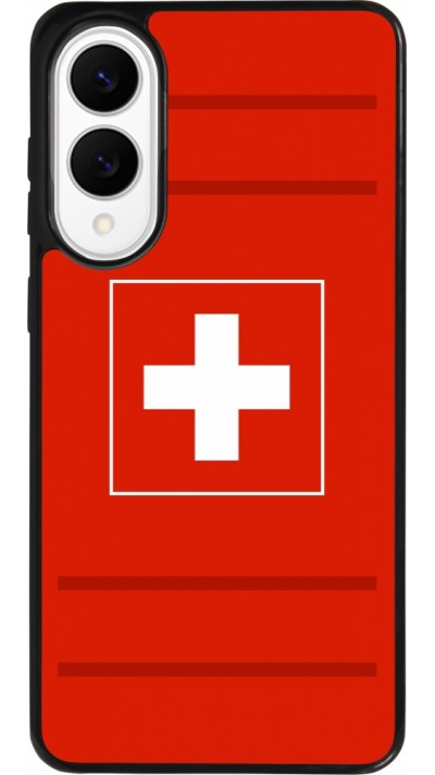 Coque Samsung Galaxy S25 Edge - Silicone rigide noir Euro 2020 Switzerland