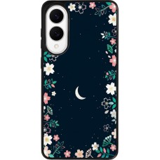 Coque Samsung Galaxy S25 Edge - Silicone rigide noir Flowers space