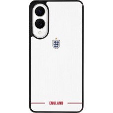 Coque Samsung Galaxy S25 Edge - Silicone rigide noir Maillot de football Angleterre 2026 personnalisable