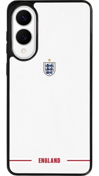 Coque Samsung Galaxy S25 Edge - Silicone rigide noir Maillot de football Angleterre 2026 personnalisable