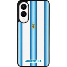 Coque Samsung Galaxy S25 Edge - Silicone rigide noir Maillot de football Argentine 2026 personnalisable