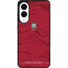 Coque Samsung Galaxy S25 Edge - Silicone rigide noir Maillot de football Corée du Sud 2026 personnalisable