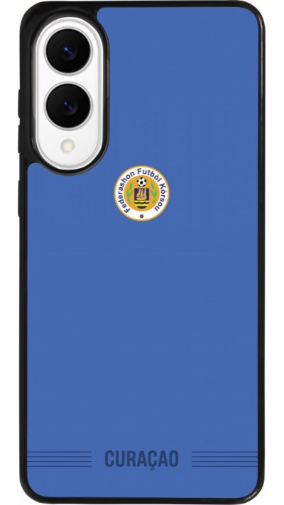 Samsung Galaxy S25 Edge Case Hülle - Silikon schwarz Curaçao 2026 personalisierbares Fussballtrikot