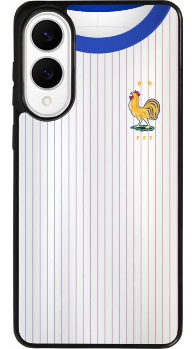 Coque Samsung Galaxy S25 Edge - Silicone rigide noir Maillot de football France Extérieur personnalisable Coque Samsung Galaxy S25 Edge - Silicone rigide noir Maillot de football France Extérieur personnalisable