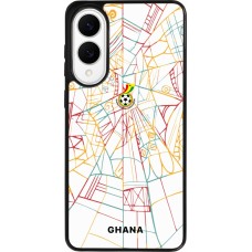 Coque Samsung Galaxy S25 Edge - Silicone rigide noir Maillot de football Ghana 2026 personnalisable