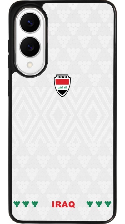Coque Samsung Galaxy S25 Edge - Silicone rigide noir Maillot de football Irak 2026 personnalisable