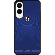Coque Samsung Galaxy S25 Edge - Silicone rigide noir Maillot de football Japon 2026 personnalisable