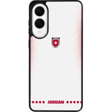 Coque Samsung Galaxy S25 Edge - Silicone rigide noir Maillot de football Jordanie 2026 personnalisable