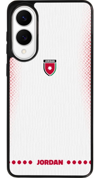 Coque Samsung Galaxy S25 Edge - Silicone rigide noir Maillot de football Jordanie 2026 personnalisable