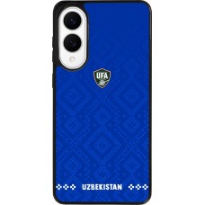 Coque Samsung Galaxy S25 Edge - Silicone rigide noir Maillot de football Ouzbékistan 2026 personnalisable