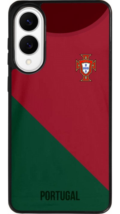 Coque Samsung Galaxy S25 Edge - Silicone rigide noir Maillot de football Portugal 2022 Coque Samsung Galaxy S25 Edge - Silicone rigide noir Maillot de football Portugal 2022