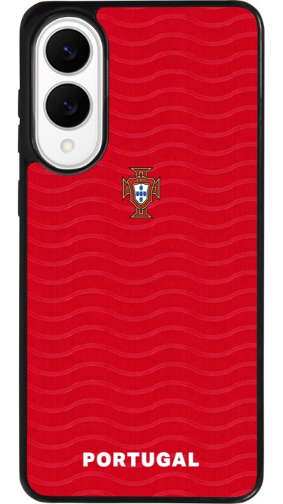Coque Samsung Galaxy S25 Edge - Silicone rigide noir Maillot de football Portugal 2026 personnalisable