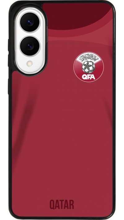 Coque Samsung Galaxy S25 Edge - Silicone rigide noir Maillot de football Qatar 2022 personnalisable Coque Samsung Galaxy S25 Edge - Silicone rigide noir Maillot de football Qatar 2022 personnalisable