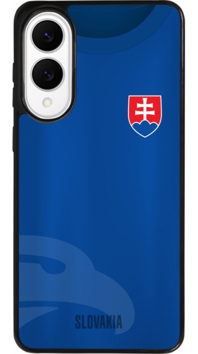 Coque Samsung Galaxy S25 Edge - Silicone rigide noir Maillot de football Slovaquie Coque Samsung Galaxy S25 Edge - Silicone rigide noir Maillot de football Slovaquie