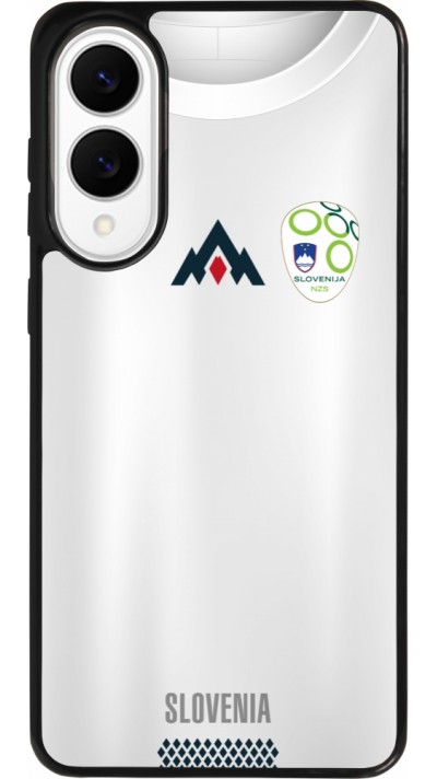 Coque Samsung Galaxy S25 Edge - Silicone rigide noir Maillot de football Slovénie Coque Samsung Galaxy S25 Edge - Silicone rigide noir Maillot de football Slovénie