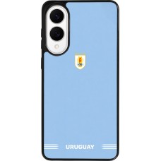 Coque Samsung Galaxy S25 Edge - Silicone rigide noir Maillot de football Uruguay 2026 personnalisable