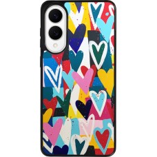 Coque Samsung Galaxy S25 Edge - Silicone rigide noir Joyful Hearts