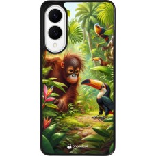 Coque Samsung Galaxy S25 Edge - Silicone rigide noir Jungle Tropicale Tayrona