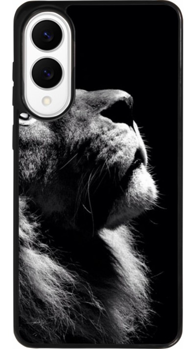 Coque Samsung Galaxy S25 Edge - Silicone rigide noir Lion looking up