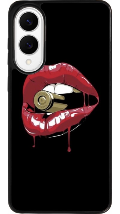 Coque Samsung Galaxy S25 Edge - Silicone rigide noir Lips bullet