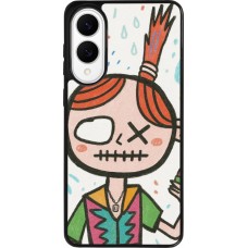 Coque Samsung Galaxy S25 Edge - Silicone rigide noir Little Girl Sketch