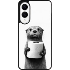 Coque Samsung Galaxy S25 Edge - Silicone rigide noir Loutre papier de toilette