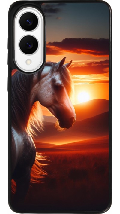 Coque Samsung Galaxy S25 Edge - Silicone rigide noir Majestic Sunset Horse Coque Samsung Galaxy S25 Edge - Silicone rigide noir Majestic Sunset Horse
