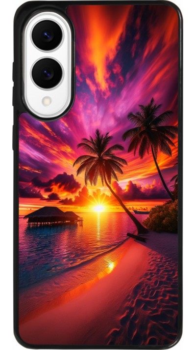 Coque Samsung Galaxy S25 Edge - Silicone rigide noir Maldives Dusk Bliss Coque Samsung Galaxy S25 Edge - Silicone rigide noir Maldives Dusk Bliss