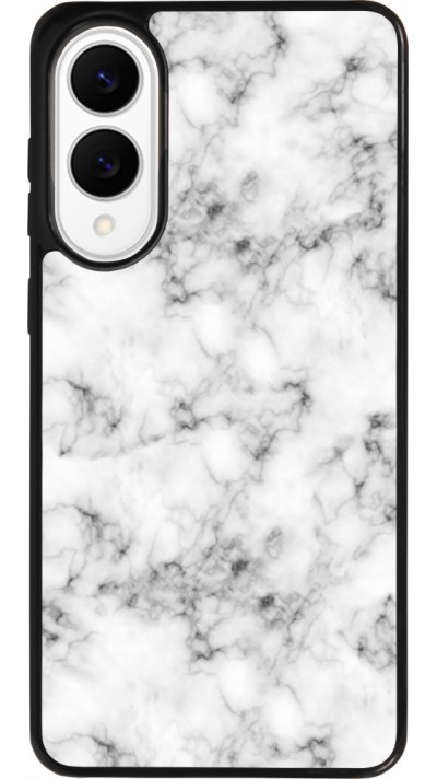 Coque Samsung Galaxy S25 Edge - Silicone rigide noir Marble 01 Coque Samsung Galaxy S25 Edge - Silicone rigide noir Marble 01