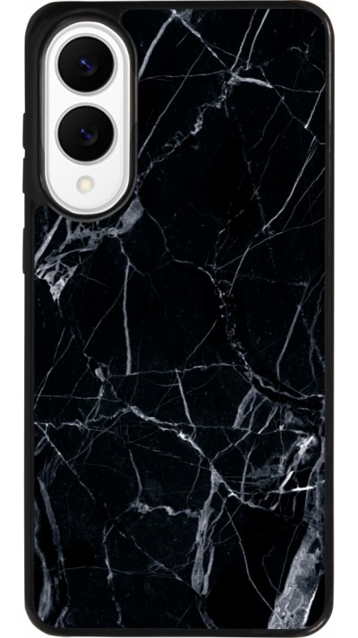 Coque Samsung Galaxy S25 Edge - Silicone rigide noir Marble Black 01 Coque Samsung Galaxy S25 Edge - Silicone rigide noir Marble Black 01