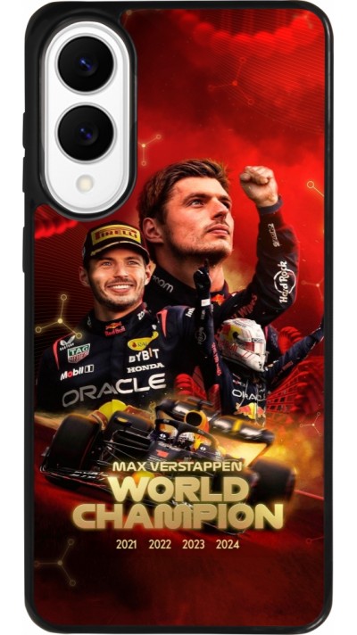 Coque Samsung Galaxy S25 Edge - Silicone rigide noir Max Verstappen Champion 2023 Coque Samsung Galaxy S25 Edge - Silicone rigide noir Max Verstappen Champion 2023