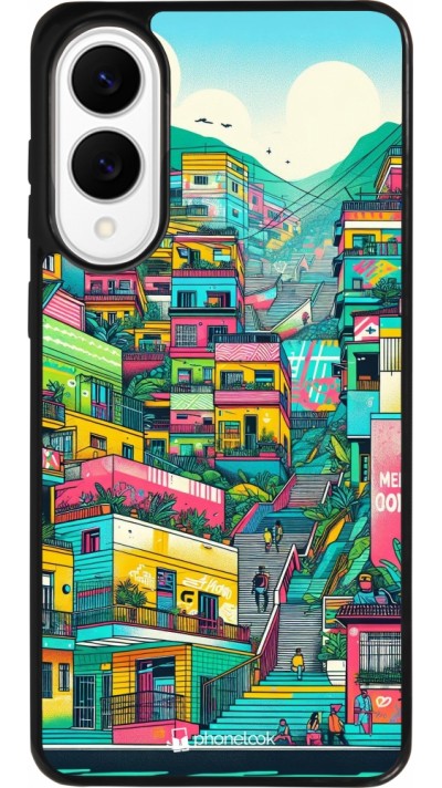 Coque Samsung Galaxy S25 Edge - Silicone rigide noir Medellin Comuna 13 Art Coque Samsung Galaxy S25 Edge - Silicone rigide noir Medellin Comuna 13 Art