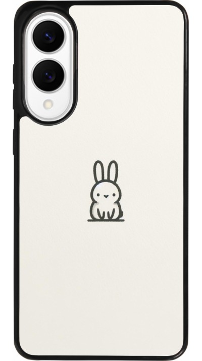 Coque Samsung Galaxy S25 Edge - Silicone rigide noir Minimal bunny cutie Coque Samsung Galaxy S25 Edge - Silicone rigide noir Minimal bunny cutie