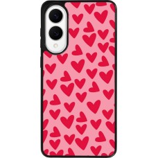 Coque Samsung Galaxy S25 Edge - Silicone rigide noir Mom 2024 petits coeurs