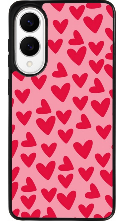 Coque Samsung Galaxy S25 Edge - Silicone rigide noir Mom 2024 petits coeurs Coque Samsung Galaxy S25 Edge - Silicone rigide noir Mom 2024 petits coeurs