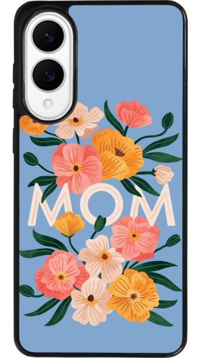 Samsung Galaxy S25 Edge Case Hülle - Silikon schwarz Mom 2026 Flowers