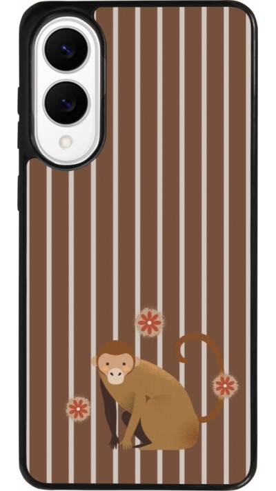 Samsung Galaxy S25 Edge Case Hülle - Silikon schwarz Monkey with stripes