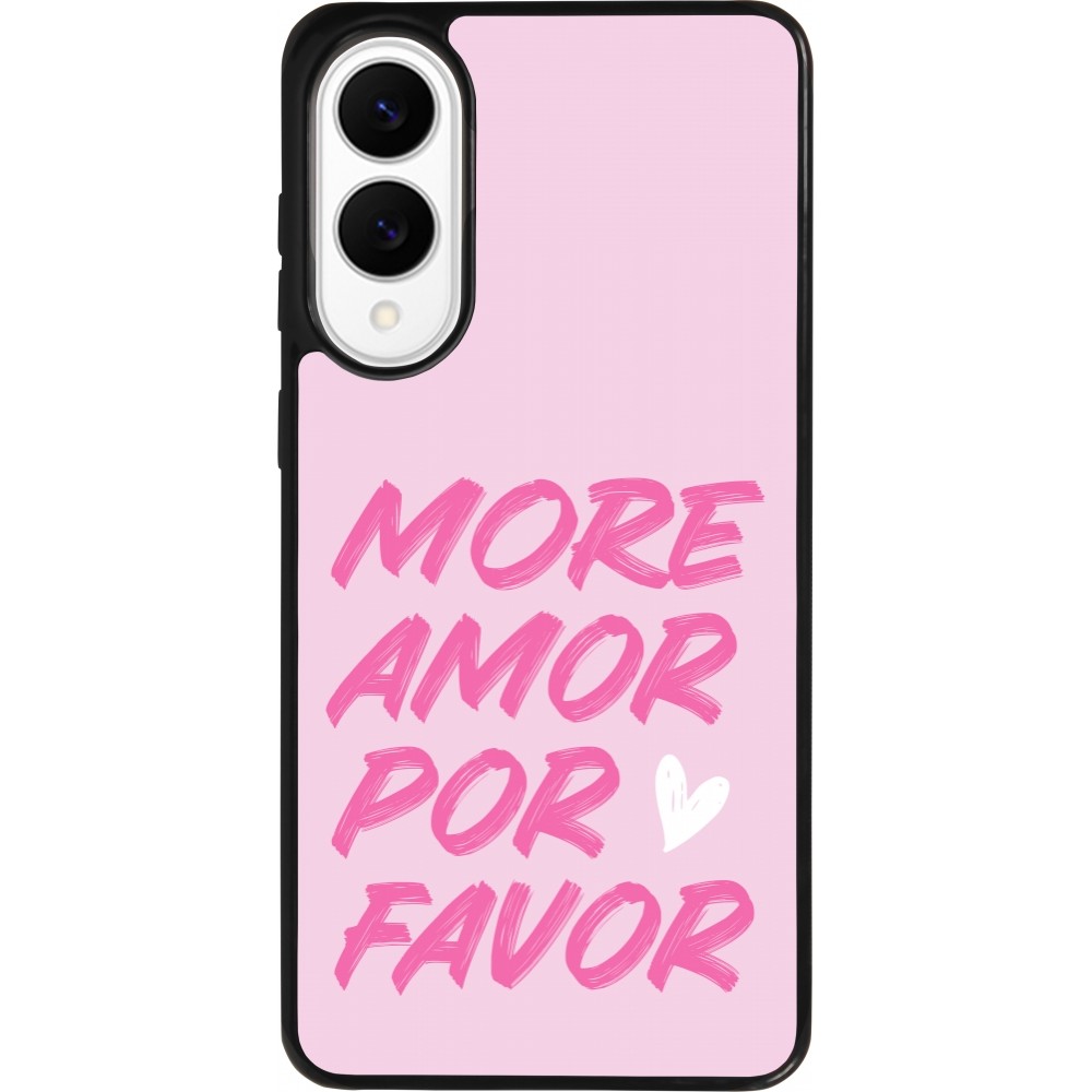 Samsung Galaxy S25 Edge Case Hülle - Silikon schwarz More amor porfavor