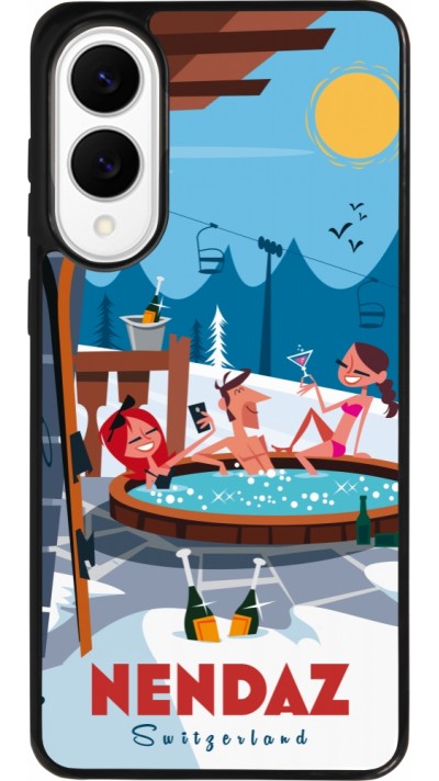 Coque Samsung Galaxy S25 Edge - Silicone rigide noir Nendaz Mountain Jacuzzi Coque Samsung Galaxy S25 Edge - Silicone rigide noir Nendaz Mountain Jacuzzi