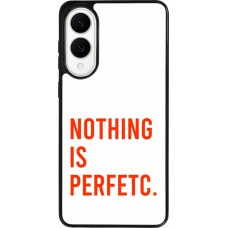 Coque Samsung Galaxy S25 Edge - Silicone rigide noir Nothing is Perfetc
