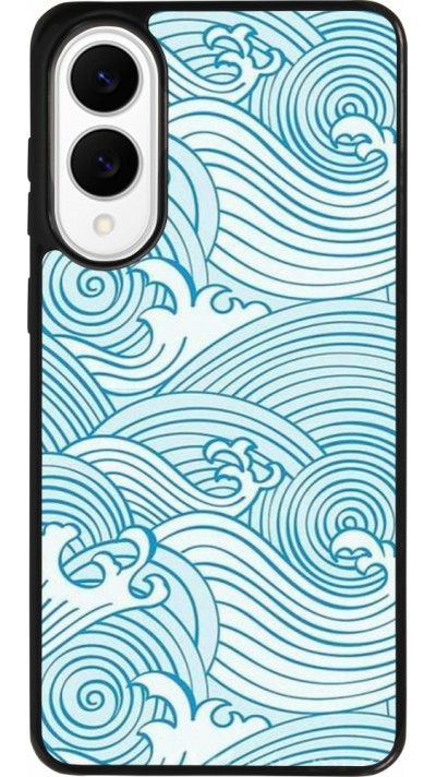 Coque Samsung Galaxy S25 Edge - Silicone rigide noir Ocean Waves Coque Samsung Galaxy S25 Edge - Silicone rigide noir Ocean Waves