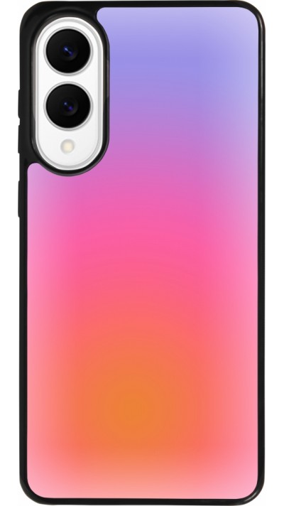 Coque Samsung Galaxy S25 Edge - Silicone rigide noir Orange Pink Blue Gradient Coque Samsung Galaxy S25 Edge - Silicone rigide noir Orange Pink Blue Gradient