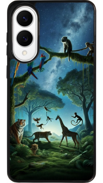 Coque Samsung Galaxy S25 Edge - Silicone rigide noir Paradis des animaux exotiques Coque Samsung Galaxy S25 Edge - Silicone rigide noir Paradis des animaux exotiques