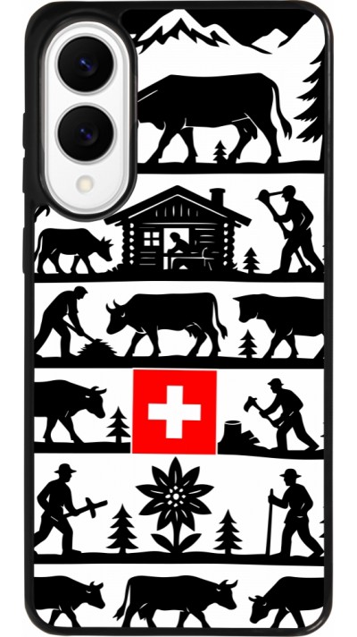 Coque Samsung Galaxy S25 Edge - Silicone rigide noir Poya Suisse 1 Coque Samsung Galaxy S25 Edge - Silicone rigide noir Poya Suisse 1