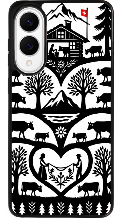 Coque Samsung Galaxy S25 Edge - Silicone rigide noir Poya Suisse 2 Coque Samsung Galaxy S25 Edge - Silicone rigide noir Poya Suisse 2