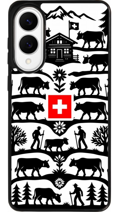 Coque Samsung Galaxy S25 Edge - Silicone rigide noir Poya Suisse 3 Coque Samsung Galaxy S25 Edge - Silicone rigide noir Poya Suisse 3