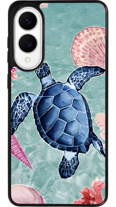 Coque Samsung Galaxy S25 Edge - Silicone rigide noir Preppy Turtle Coque Samsung Galaxy S25 Edge - Silicone rigide noir Preppy Turtle