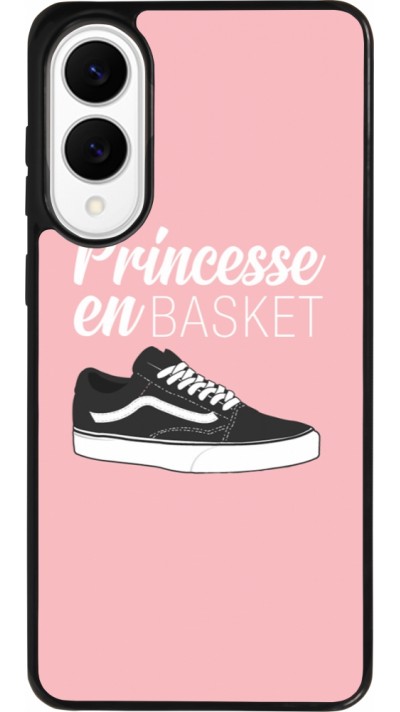 Coque Samsung Galaxy S25 Edge - Silicone rigide noir princesse en basket Coque Samsung Galaxy S25 Edge - Silicone rigide noir princesse en basket