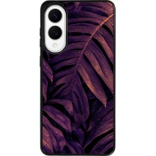Coque Samsung Galaxy S25 Edge - Silicone rigide noir Purple Light Leaves